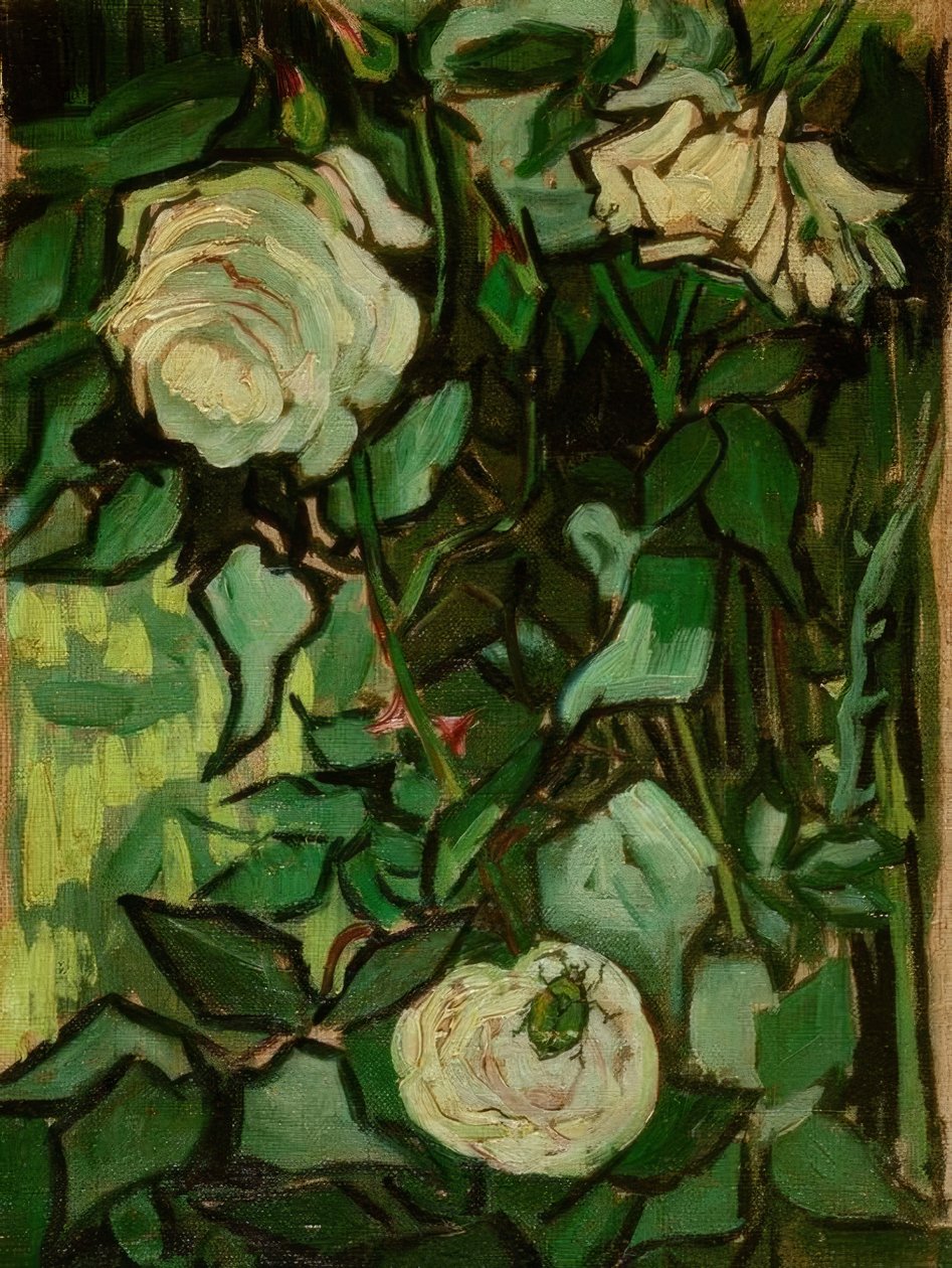 Rosen und ein Käfer tekijältä Vincent van Gogh