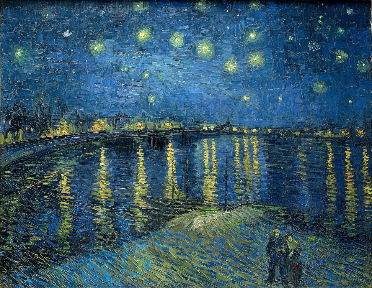 Tähtinen yö Rhônen yllä tekijältä Vincent van Gogh