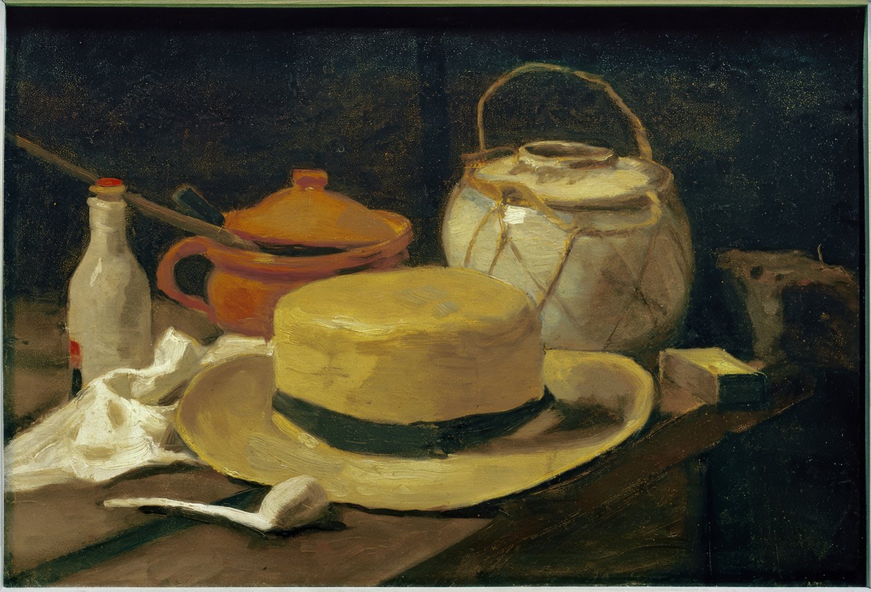 Stilleben mit gelbem Strohhut tekijältä Vincent van Gogh