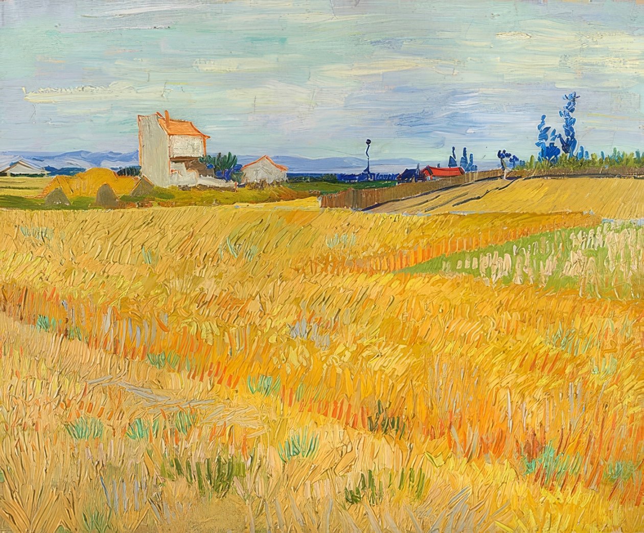 Weizenfeld (Champ de blé). 1888 tekijältä Vincent van Gogh