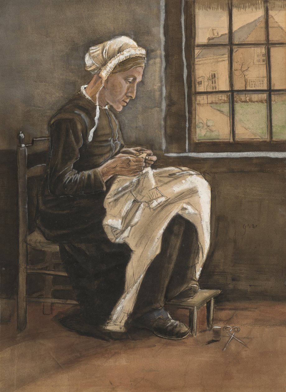 Nainen ompelu tekijältä Vincent van Gogh