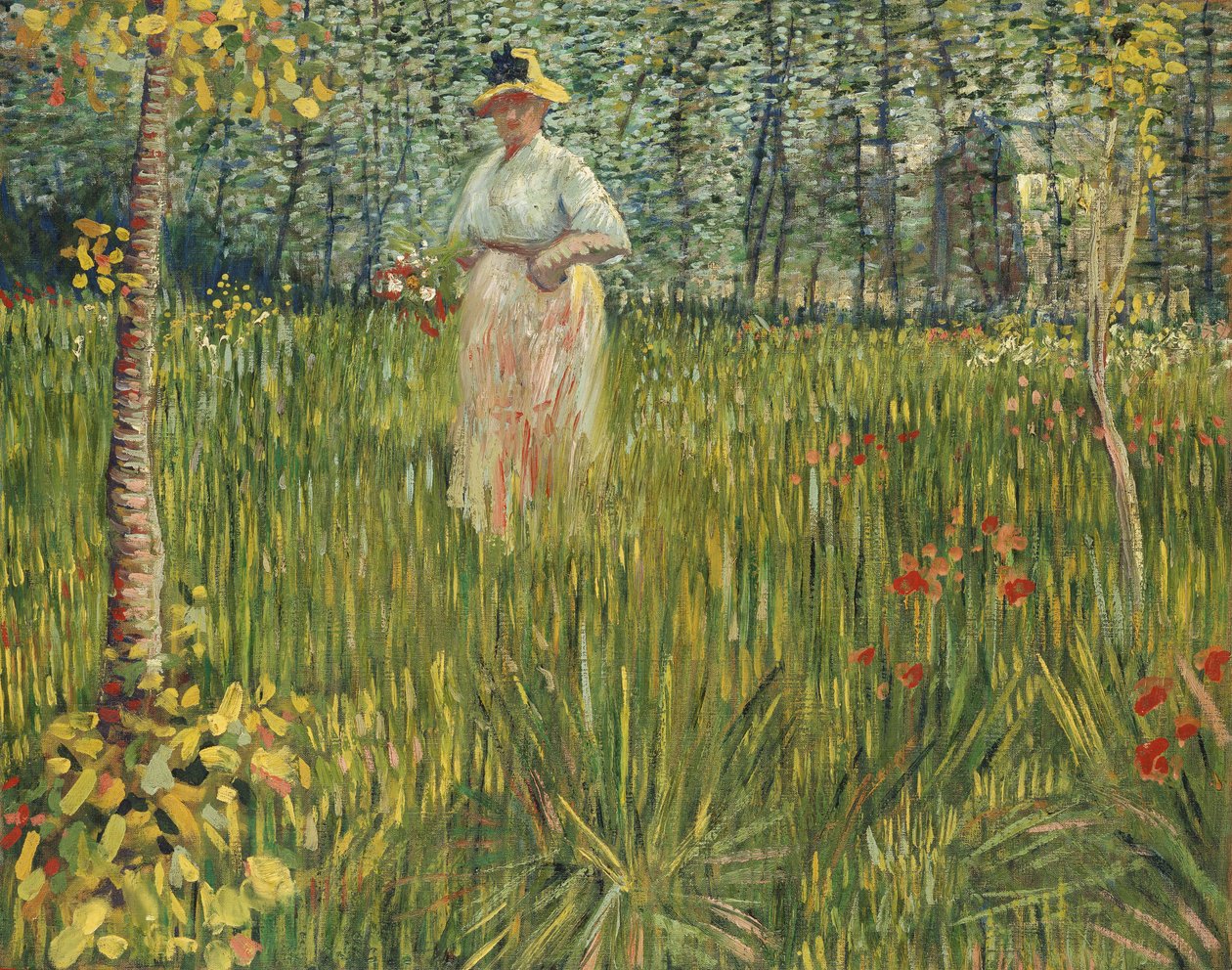 Nainen puutarhassa, 1887 tekijältä Vincent van Gogh