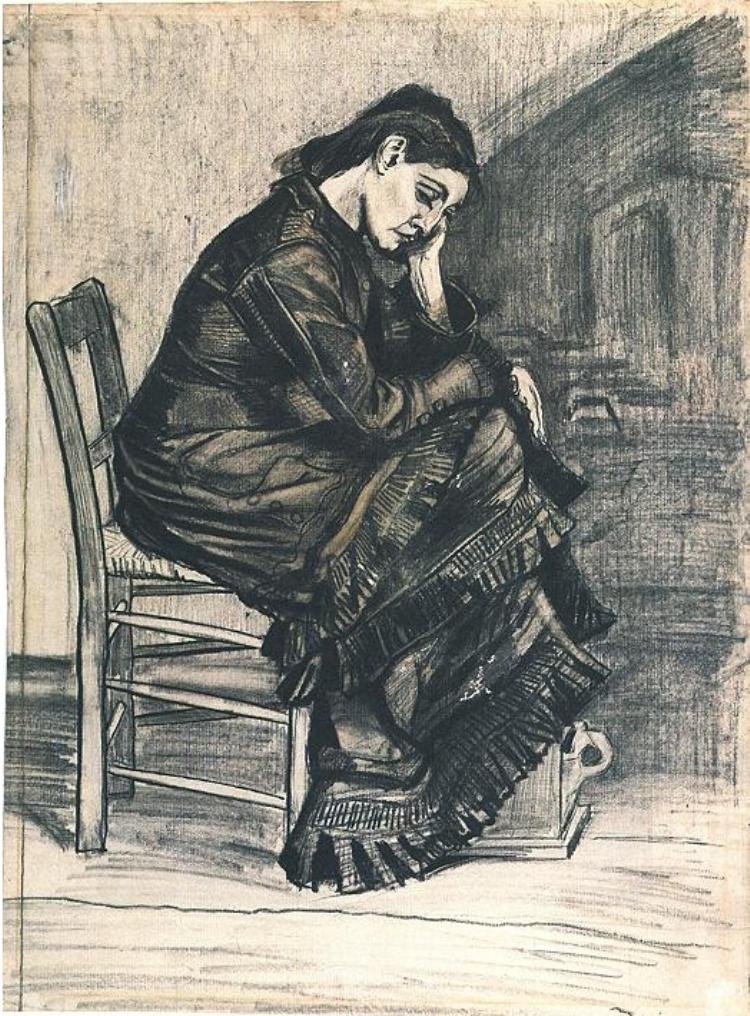 Nainen sureva F935 Vincent van Gogh tekijältä Vincent van Gogh