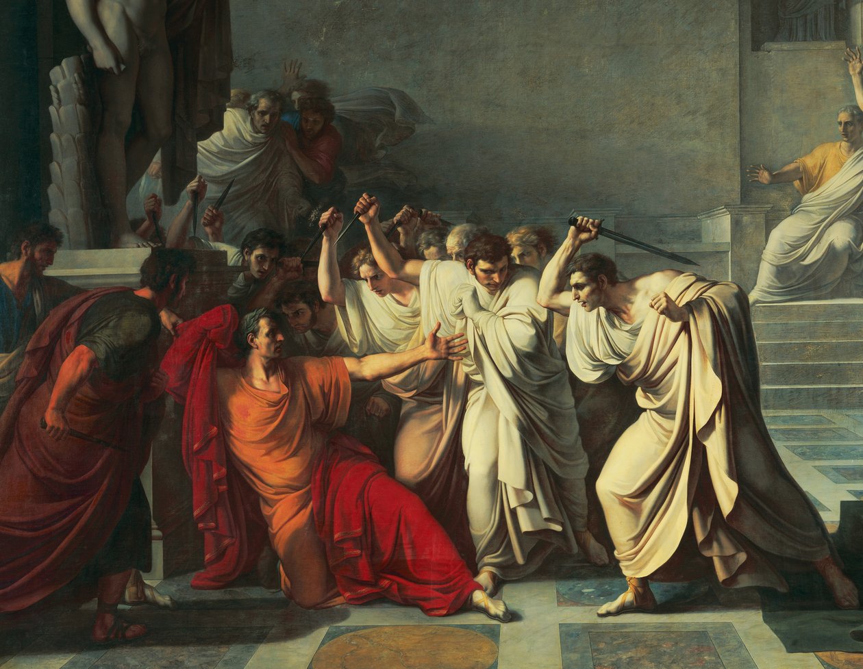 Julius Caesarin kuolema tekijältä Vincenzo Camuccini