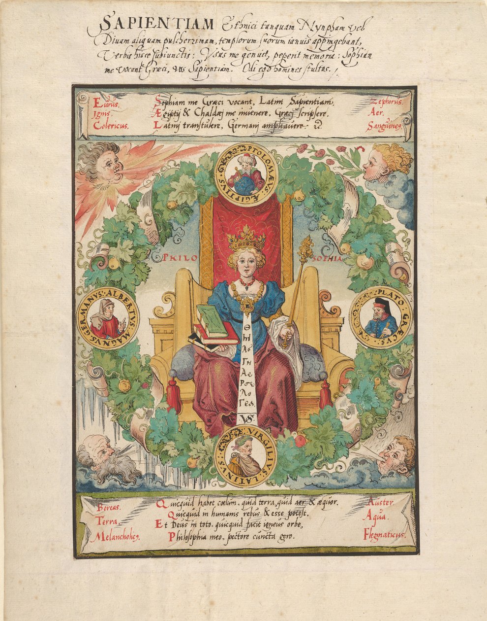 Philosophy Enthroned, 1500-luvun puoliväli. tekijältä Virgil Solis