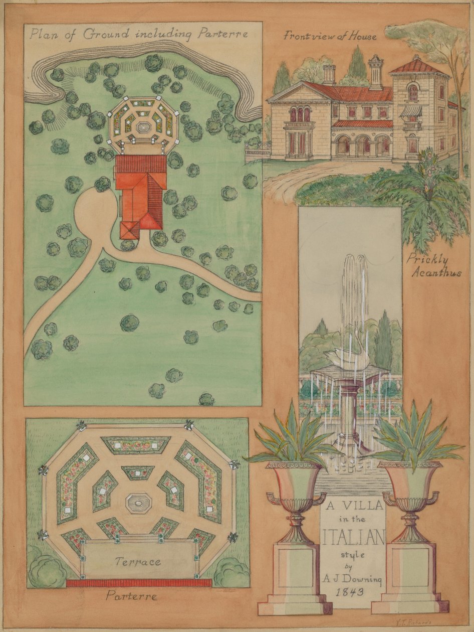 Italialaistyylinen huvila, n. 1936. tekijältä Virginia Richards