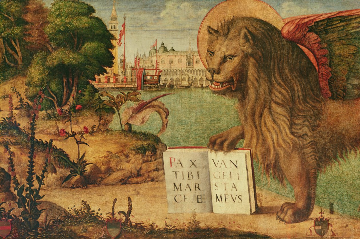 Yksityiskohta Pyhän Markuksen leijonasta, 1516 (yksityiskohta kuvasta 60402). tekijältä Vittore Carpaccio