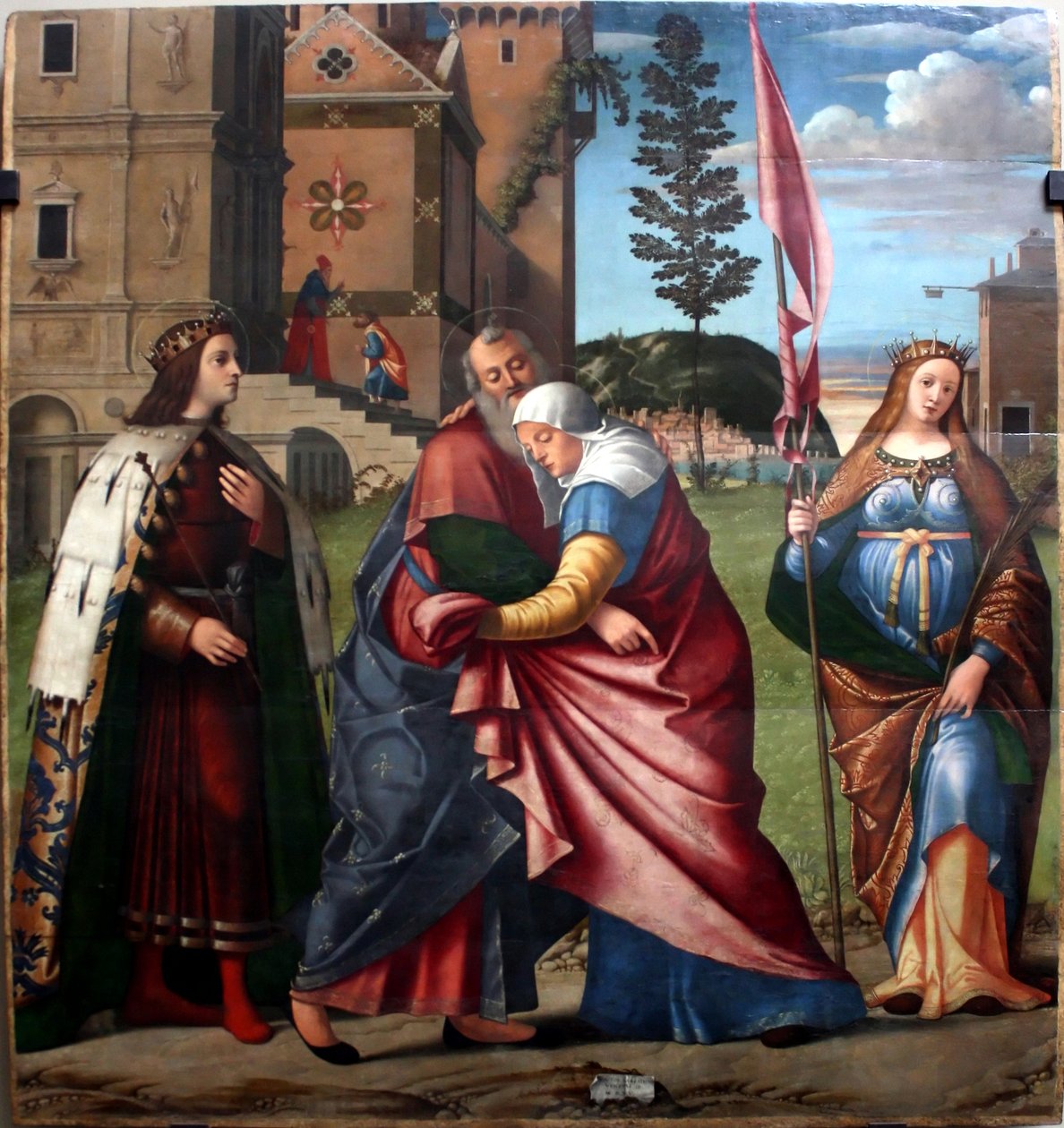 Sisältää Gioacchinon ja Annan luigi IX: n ja santa Liberan tekijältä Vittore Carpaccio