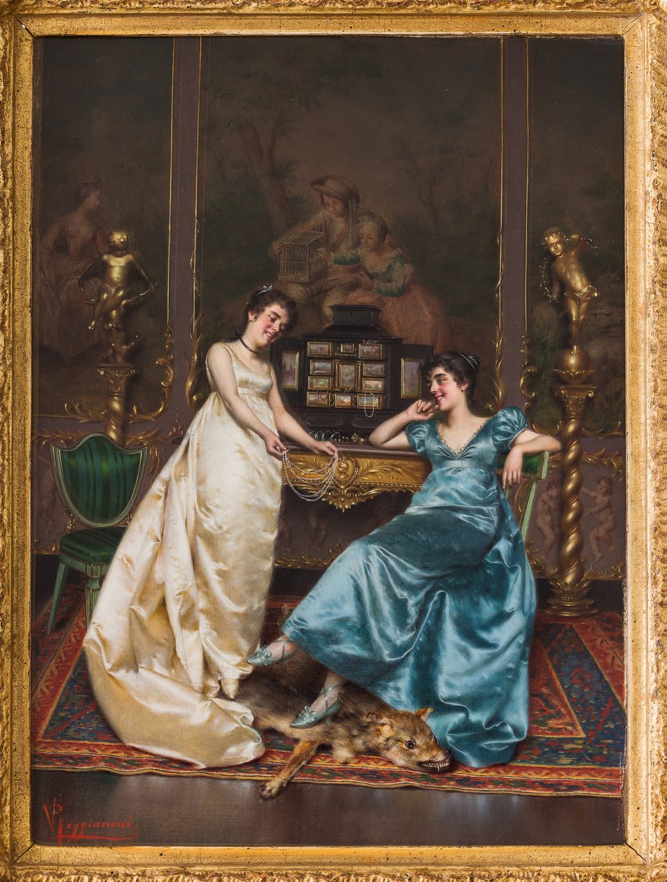 The Pearl Necklace (öljy kankaalle) tekijältä Vittorio Reggianini