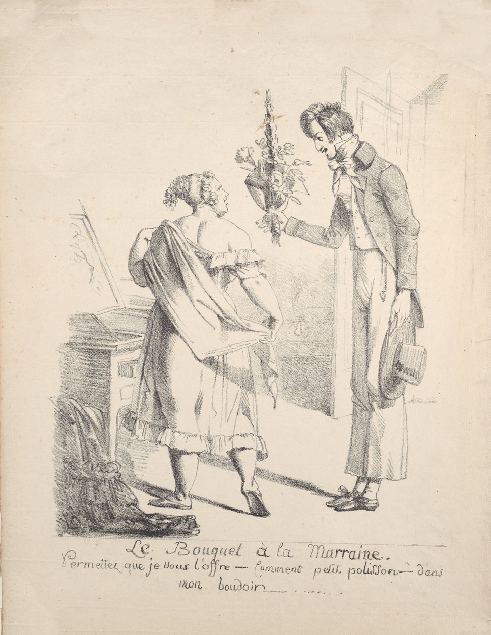 Kummitäidin kukkakimppu, n. 1800-1825. tekijältä Vivant Denon