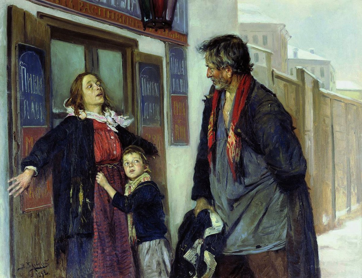 En päästä sisään!, 1892 tekijältä Vladimir Egorovic Makovsky