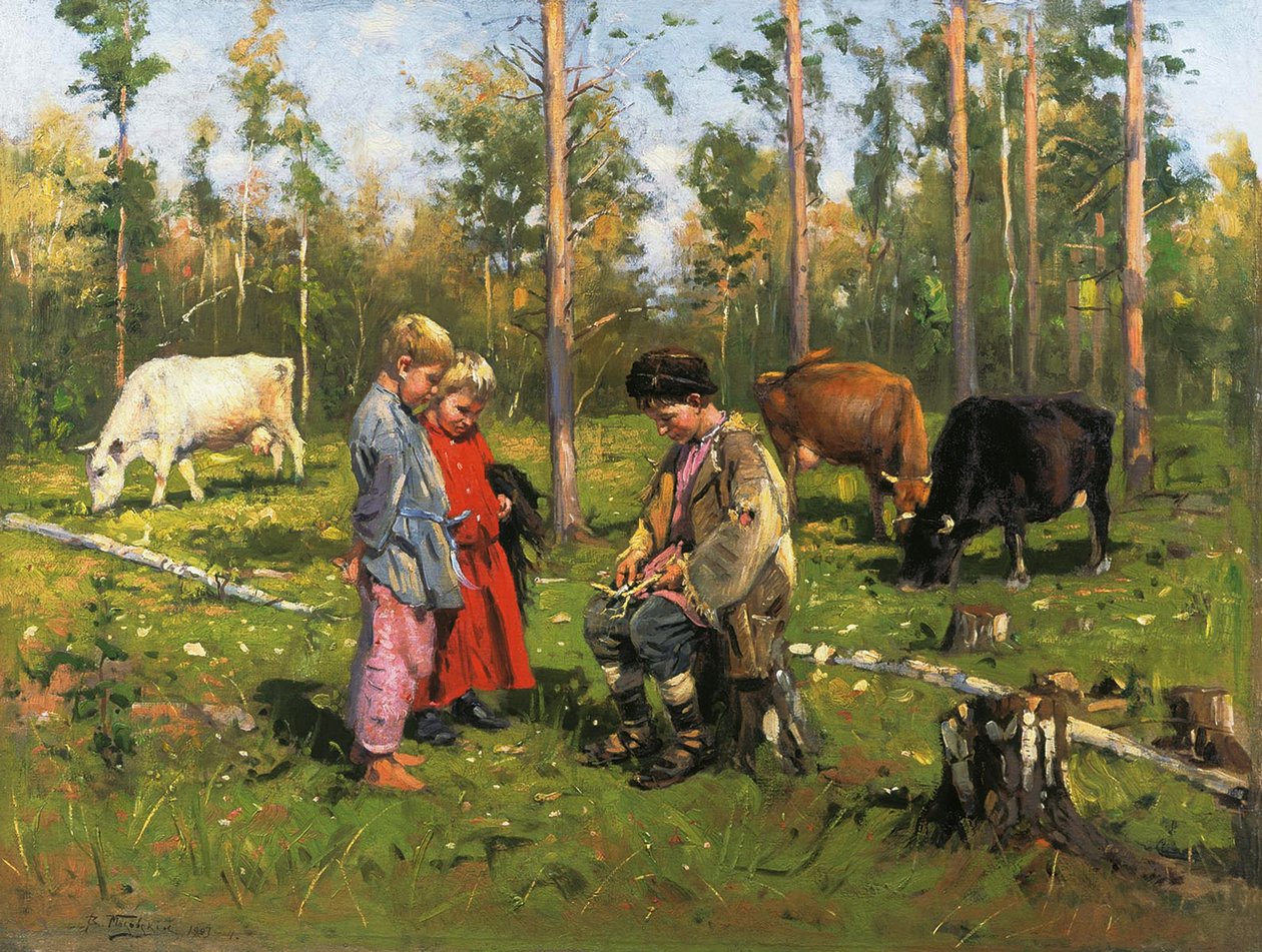 Paimenpojat, 1903-1904 tekijältä Vladimir Egorovic Makovsky