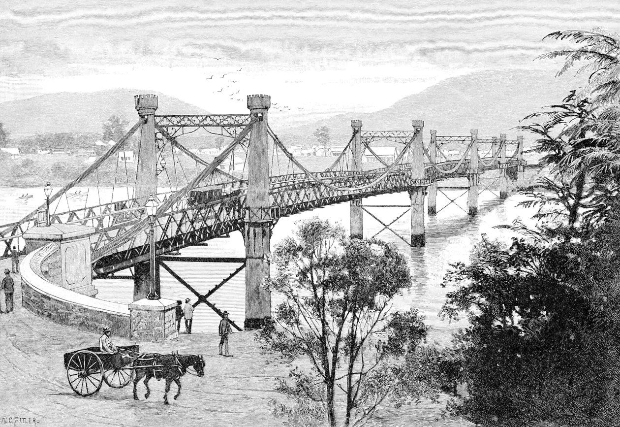The Bridge, Rockhampton, Queensland, Australia, 1886 tekijältä WC Fitler
