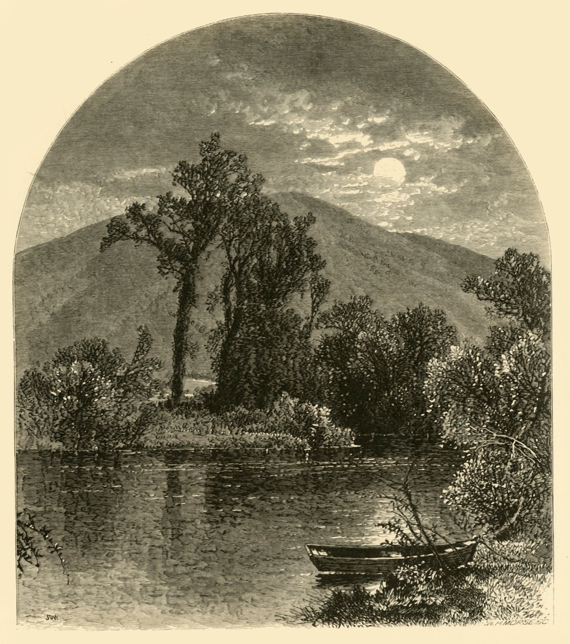 "Hoosac River, North Adams", 1874. tekijältä W.H. Morse