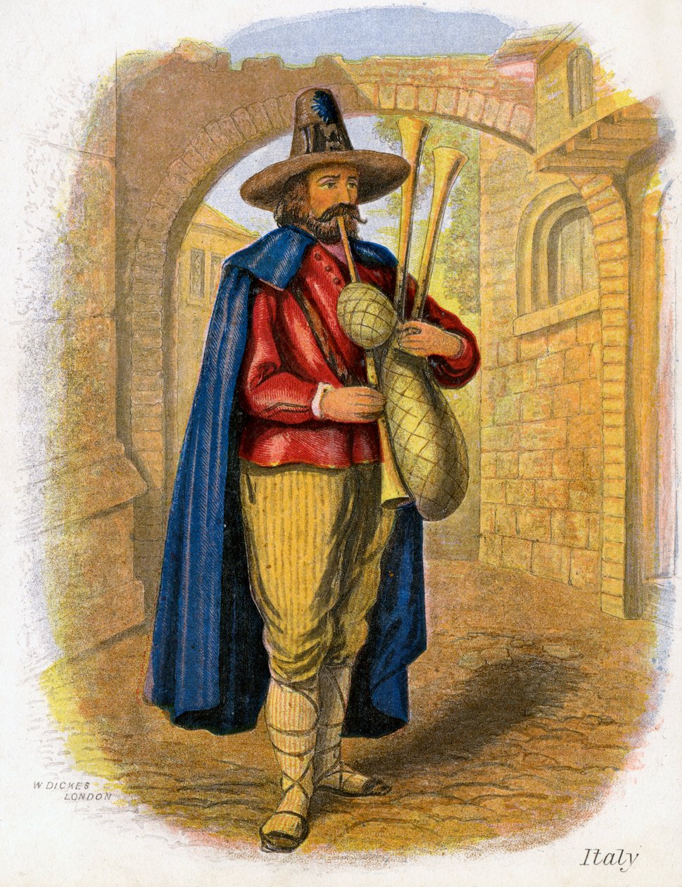 Italialainen muusikko, 1809. tekijältä W. Dickes