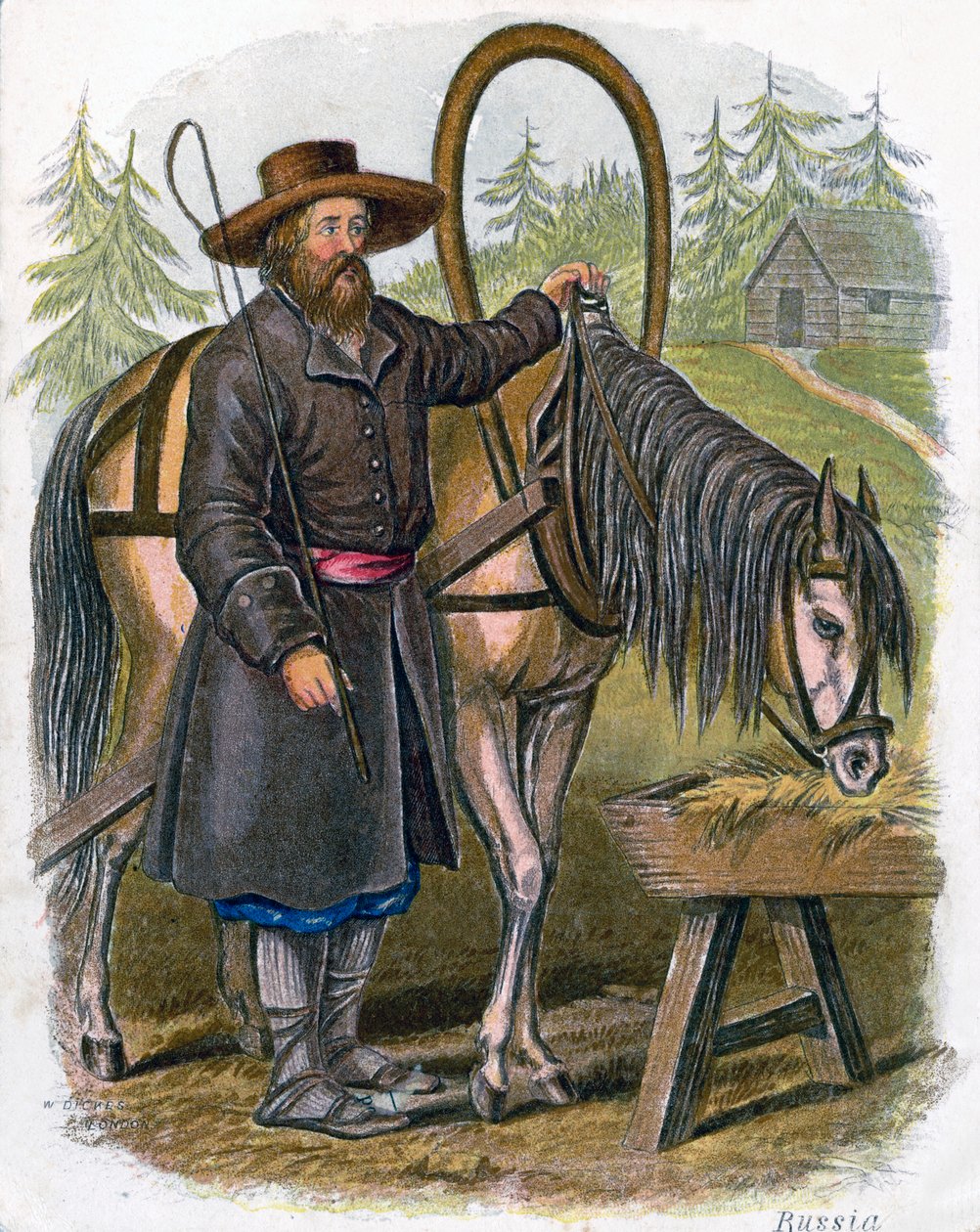 "Venäläinen talonpoika", 1809. tekijältä W Dickes