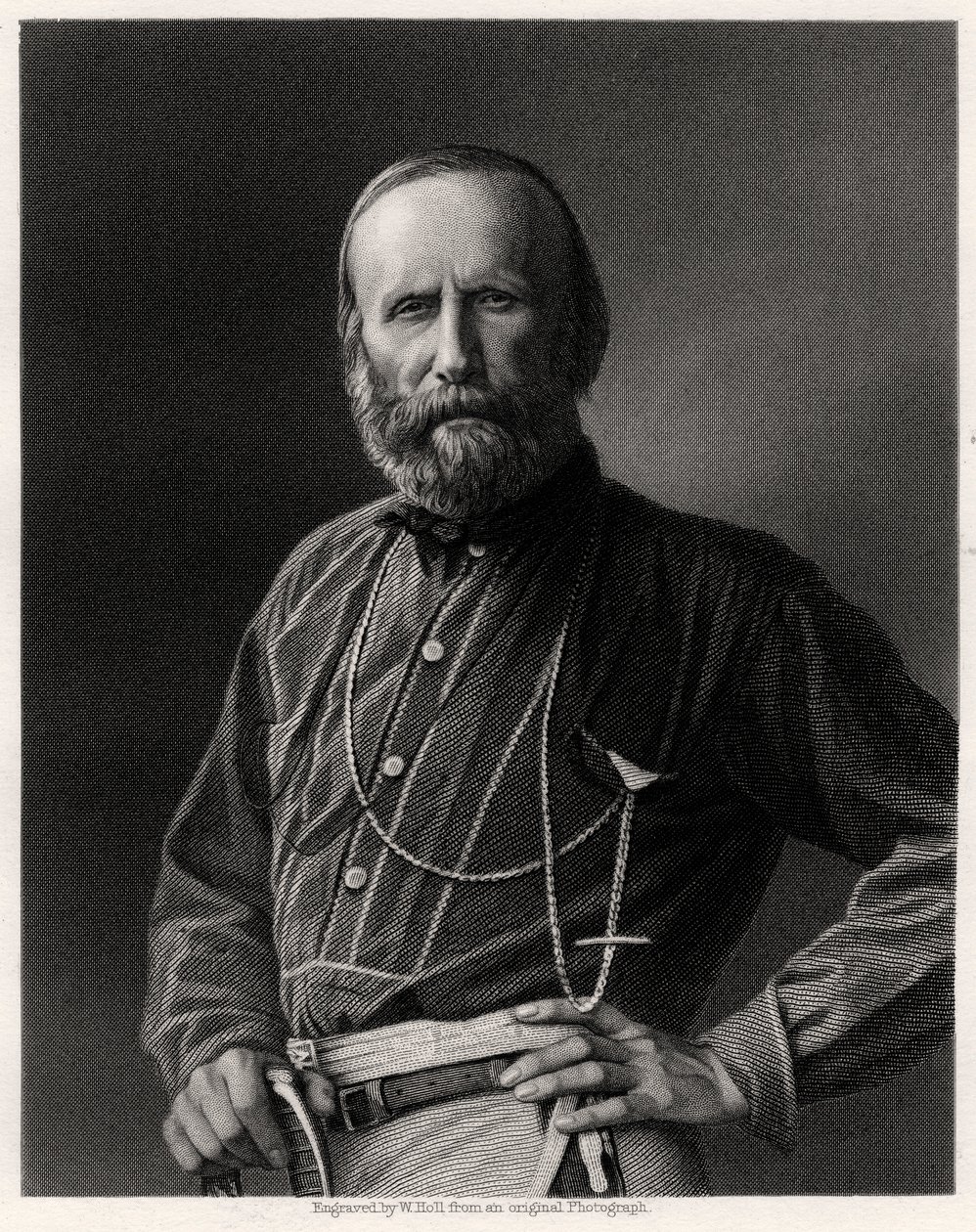 Giuseppe Garibaldi, italialainen patriootti, 1800-luku tekijältä W. Holl