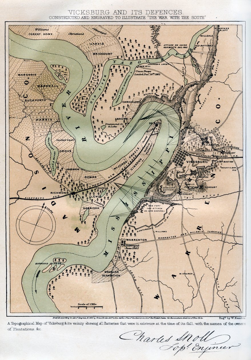 Vicksburg, Mississippi ja sen puolustukset, 1862-1867. tekijältä W Kemble