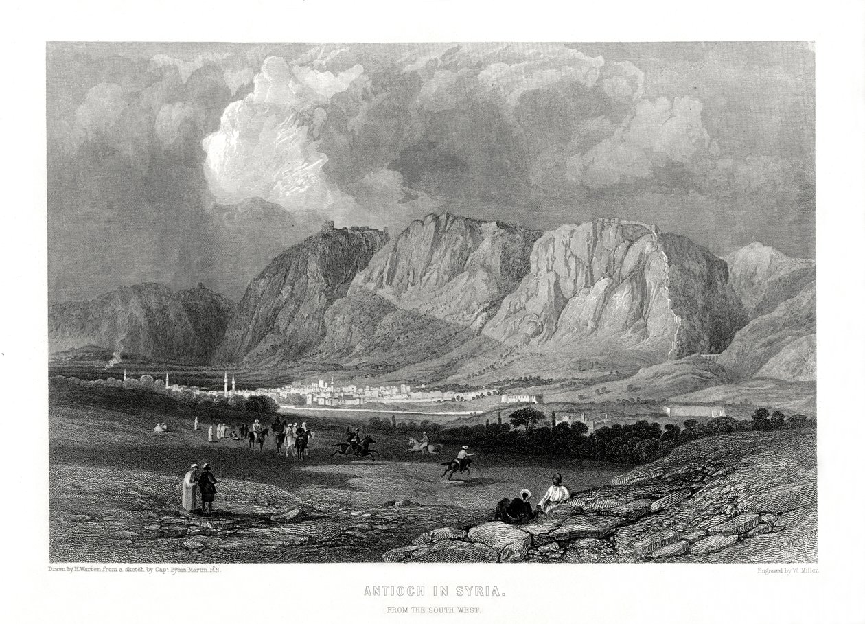 Antiokia, Syyria, 1800-luku tekijältä W. Miller
