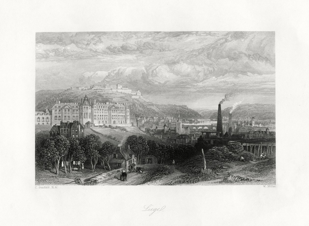 Liege, Belgia, 1800-luku tekijältä W. Miller