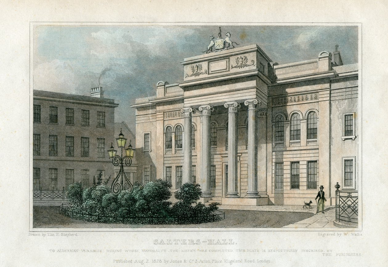 Salters Hall, Lontoo, 1828. tekijältä W. Wallis