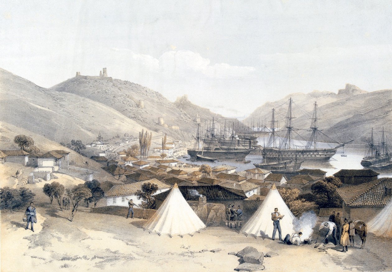 "Balaklava katsoo merelle", 1855. tekijältä W Walton