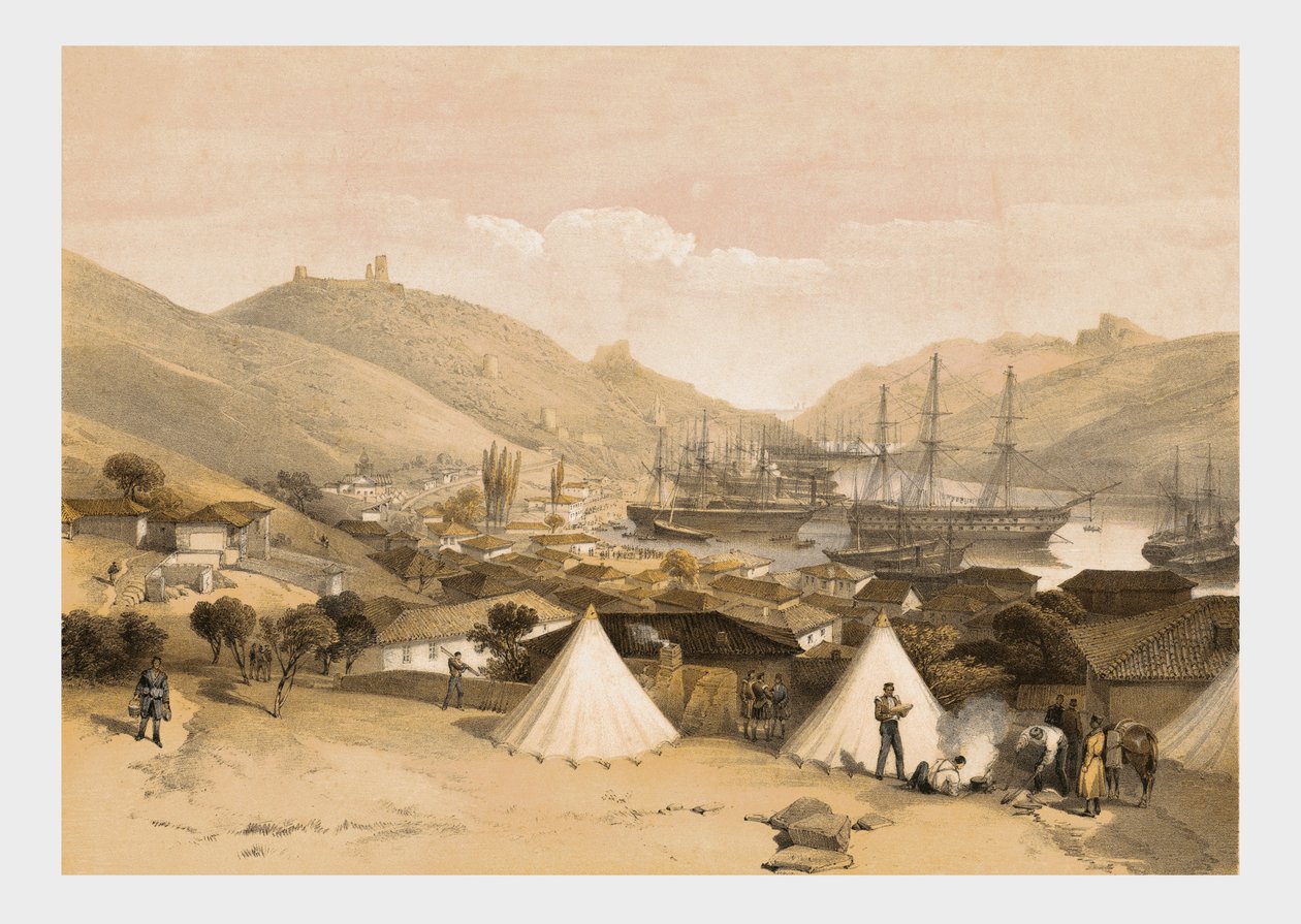 "Balaklava, katselee kohti merta", 1855. tekijältä W Walton