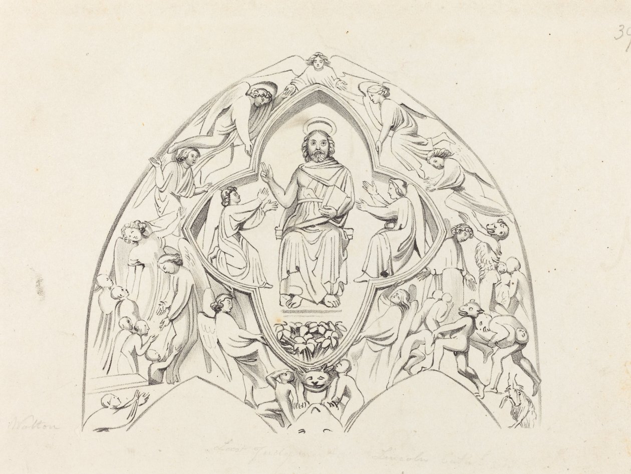 Viimeinen tuomio, Lincolnin katedraali tekijältä W. Walton after John Flaxman