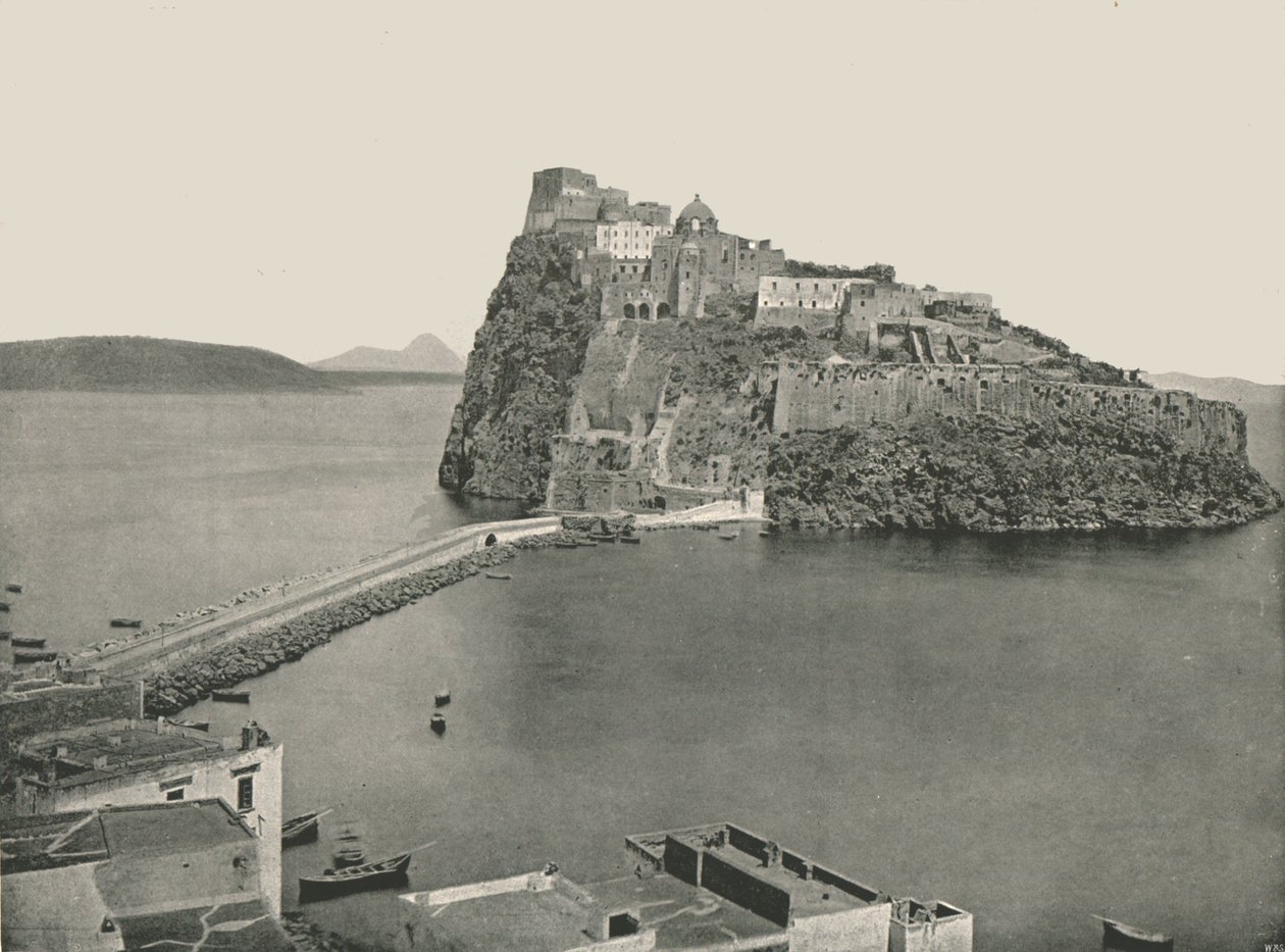 Aragonian linna, Ischia, Italia, 1895. tekijältä W and S Ltd