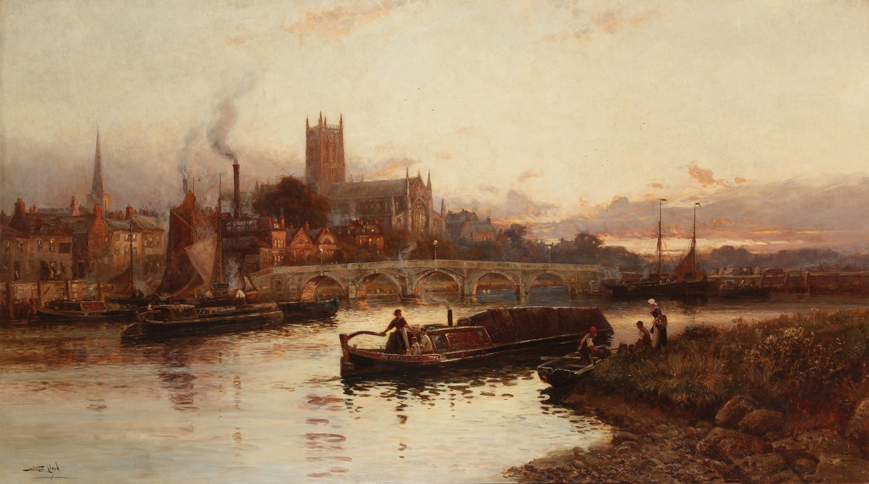 Näkymä Worcesteriin, 1890 tekijältä Walker Stuart Lloyd