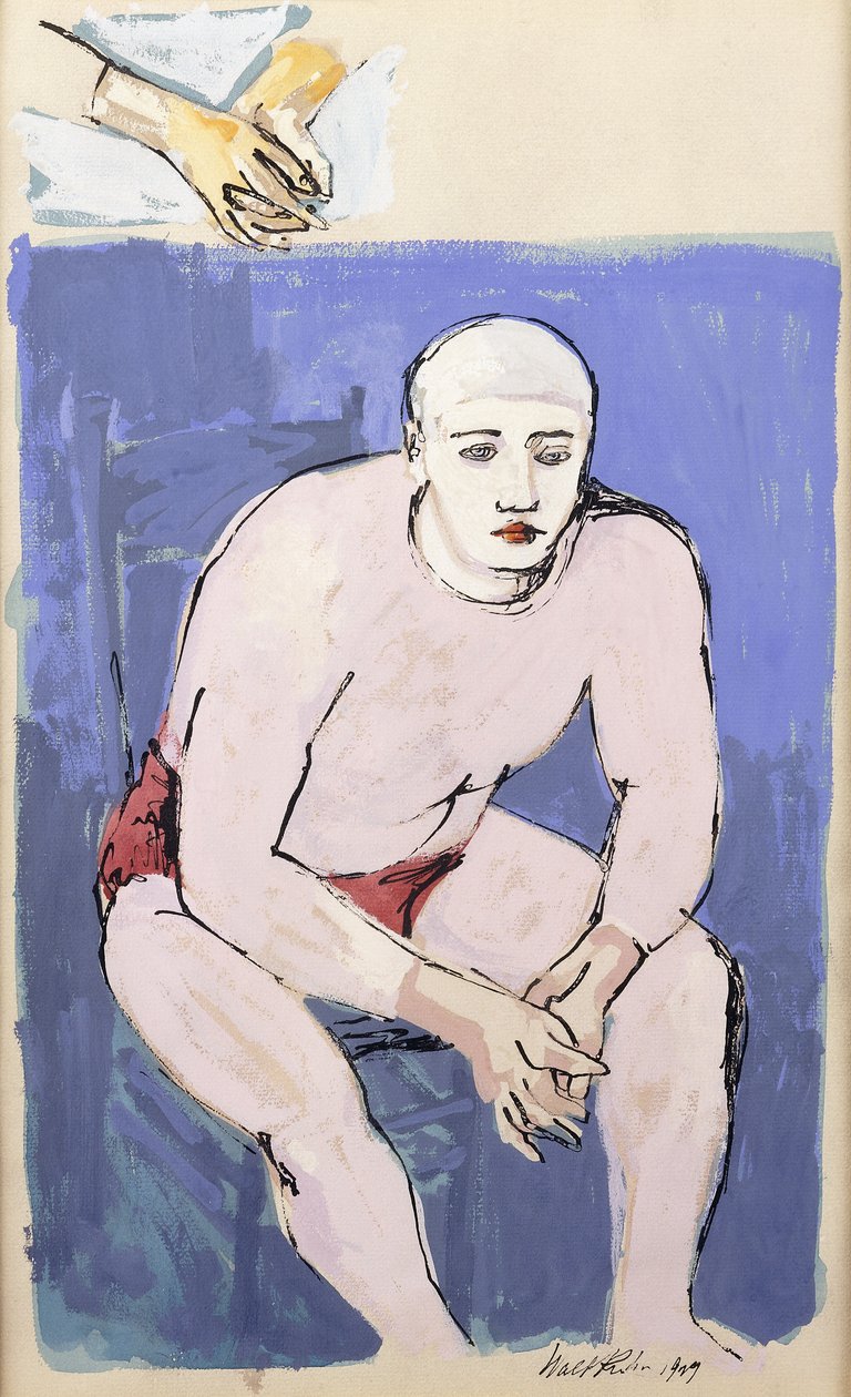 Istuva klovni tekijältä Walt Kuhn