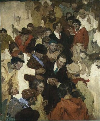 The Homecoming (öljy vanerille) tekijältä Walt Louderback