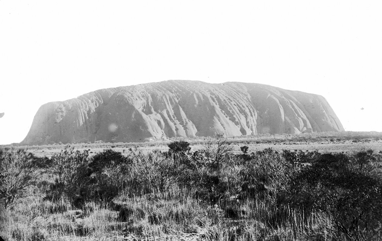 Uluru, Ayers Rock, Keski -Australia, 1894 tekijältä Walter Baldwin Spencer
