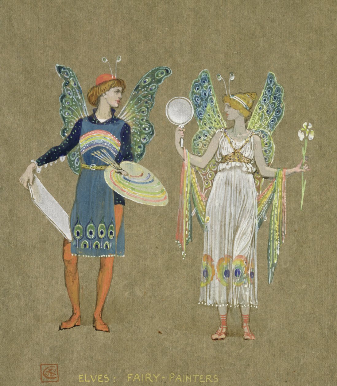 Haltiat ja keijumaalarit, "Lumiukko" vuodelta 1899 tekijältä Walter Crane
