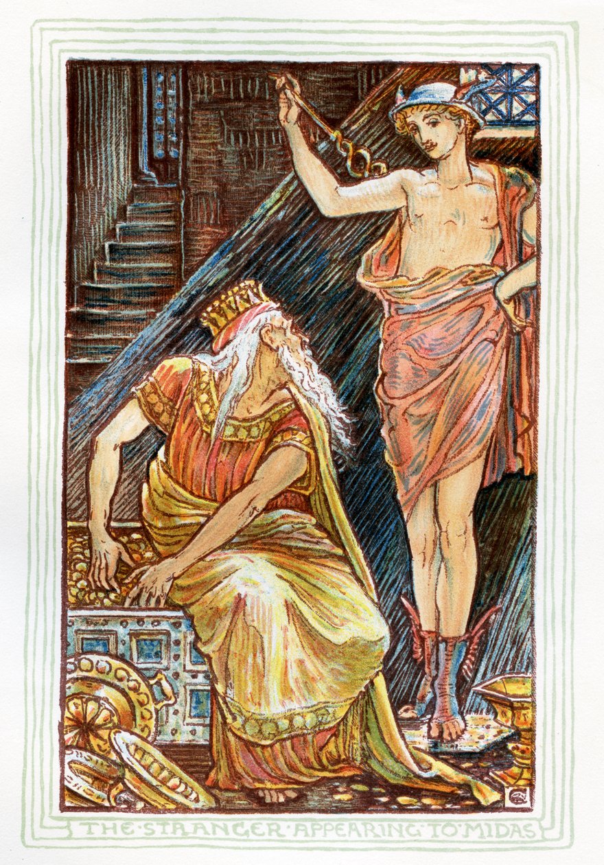 Muukalainen ilmestyy Midakselle tekijältä Walter Crane