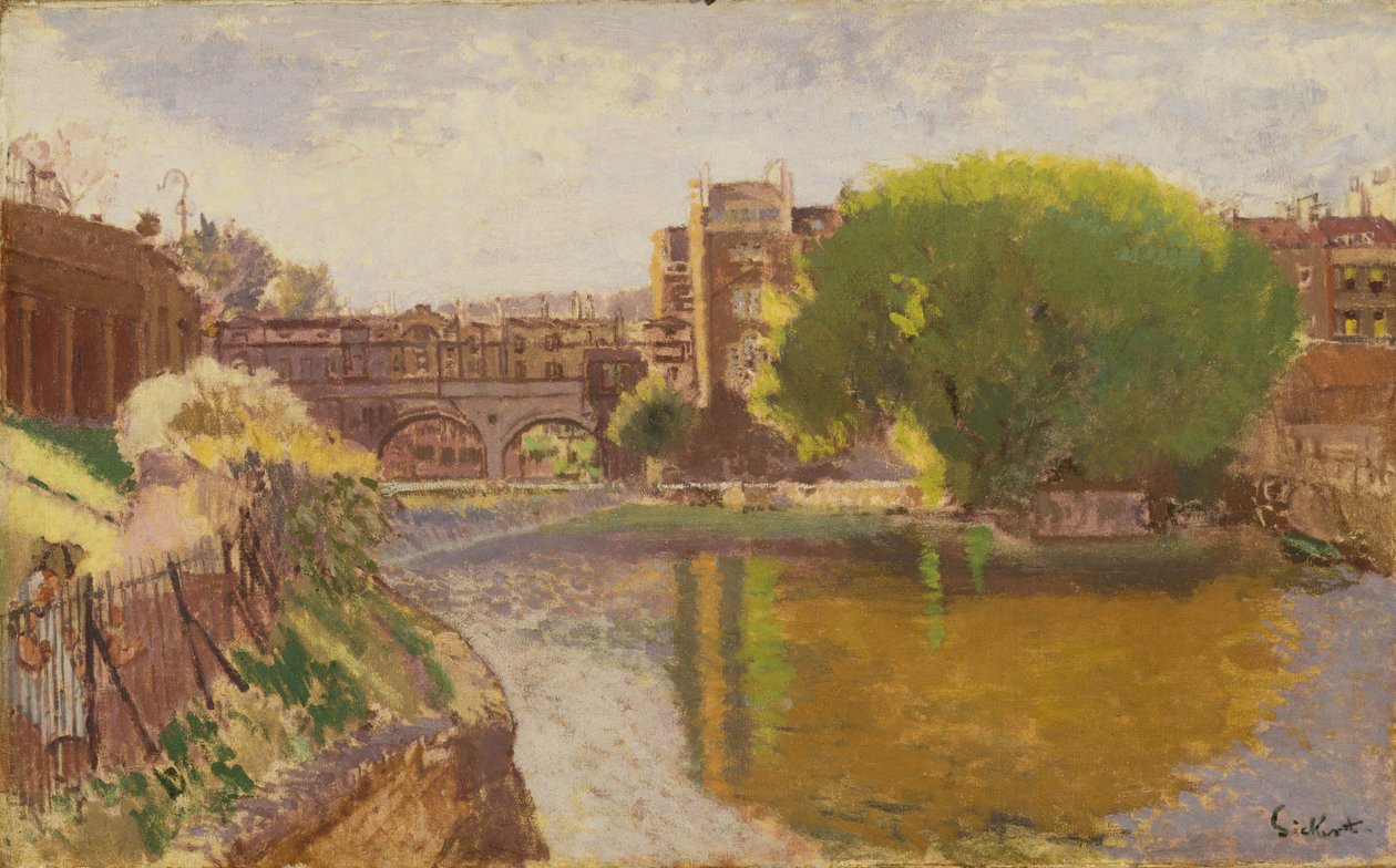 Pulteney Bridge, Bath, noin 1916–1917 tekijältä Walter Richard Sickert