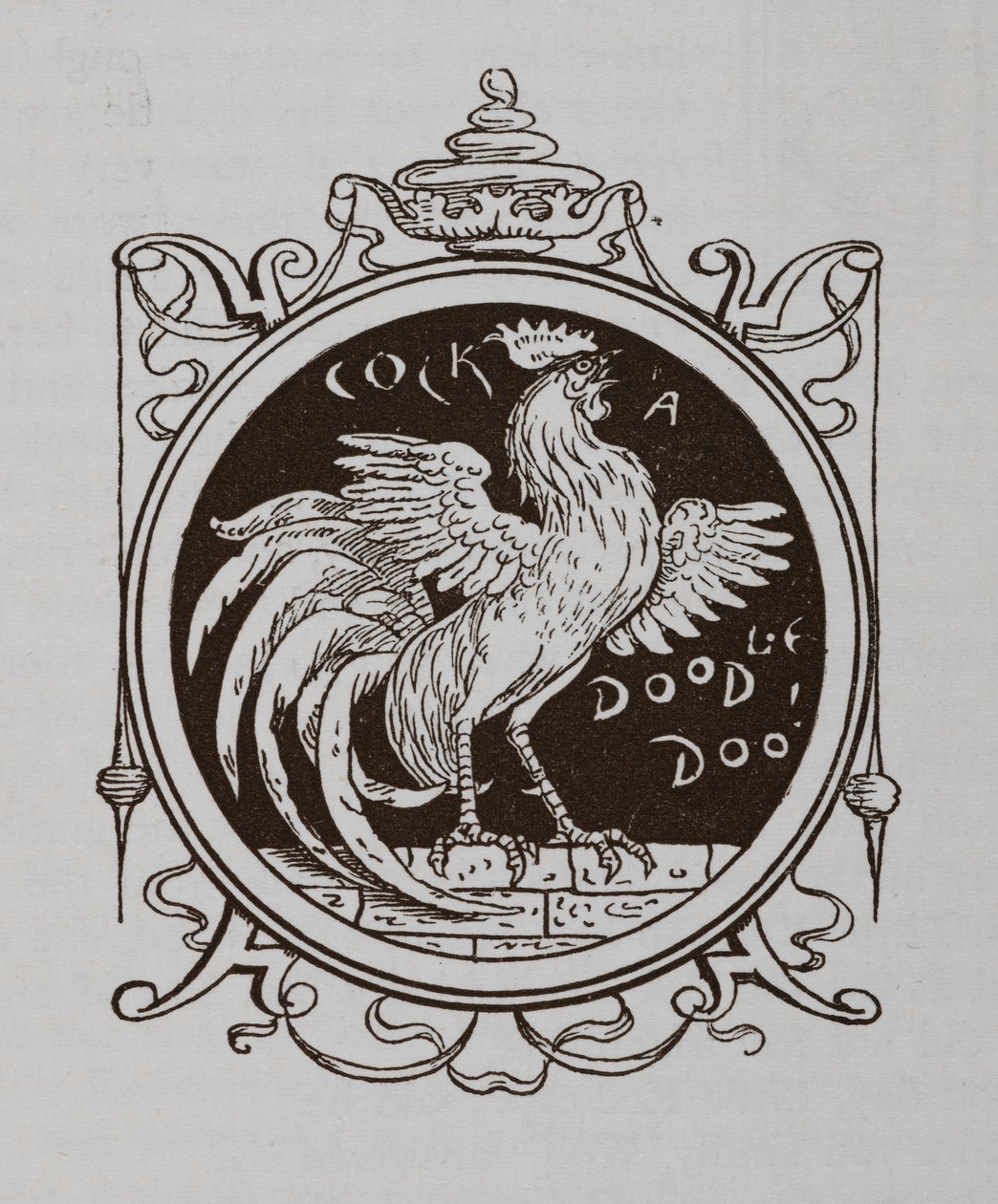 Kukko laulaa. tekijältä Walter Crane