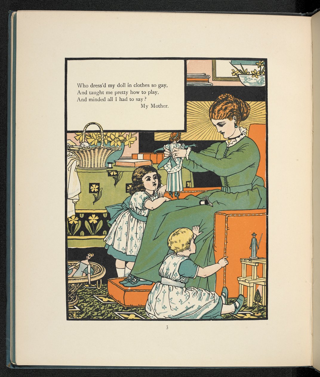 Äiti lastensa kanssa. tekijältä Walter Crane