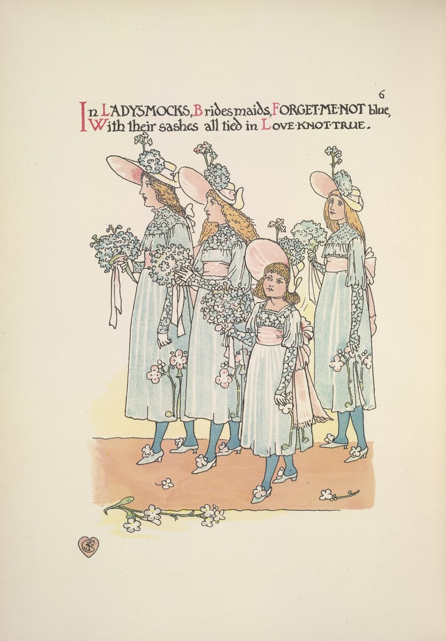Morsiusneidot unohda minua, ei sinisissä ladysmocksissa tekijältä Walter Crane