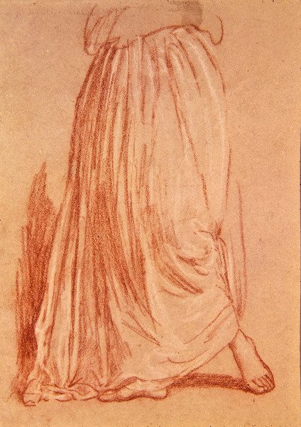 Figuuritutkimukset (3 piirustusta) (liitu paperille) tekijältä Walter Crane