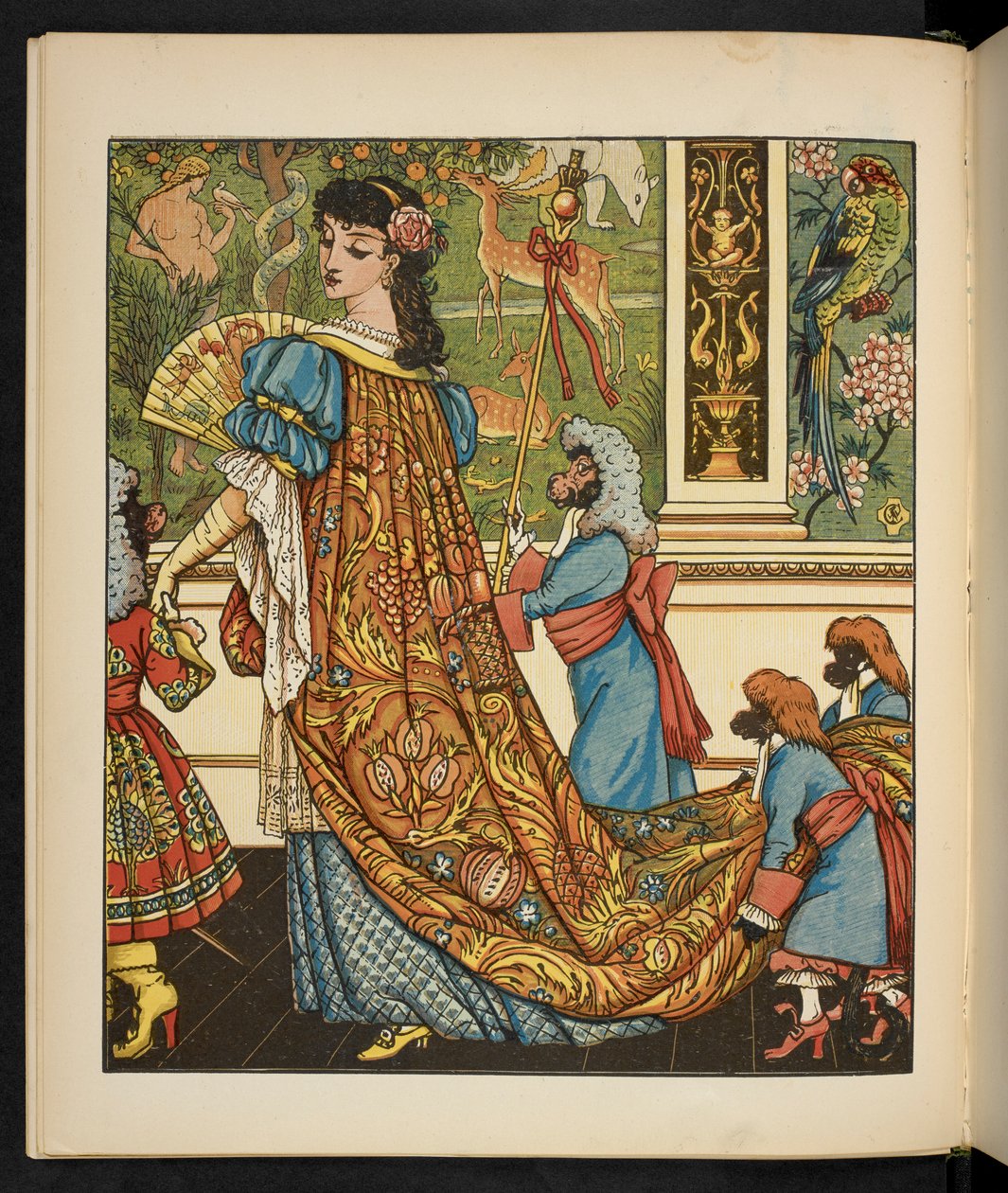 Kuvitus kaunotar ja hirviö. tekijältä Walter Crane