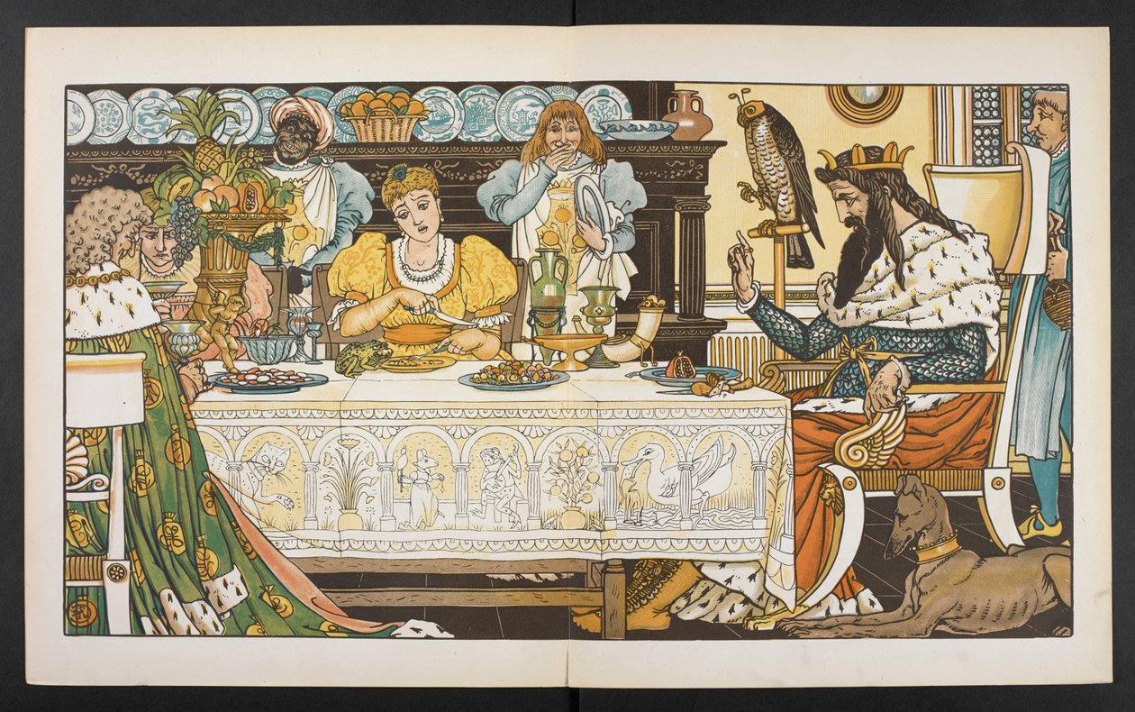 Kuvitus sammakkoprinssistä. tekijältä Walter Crane