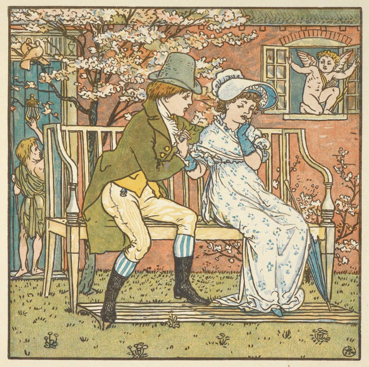 "Pieni mies ja piika". tekijältä Walter Crane