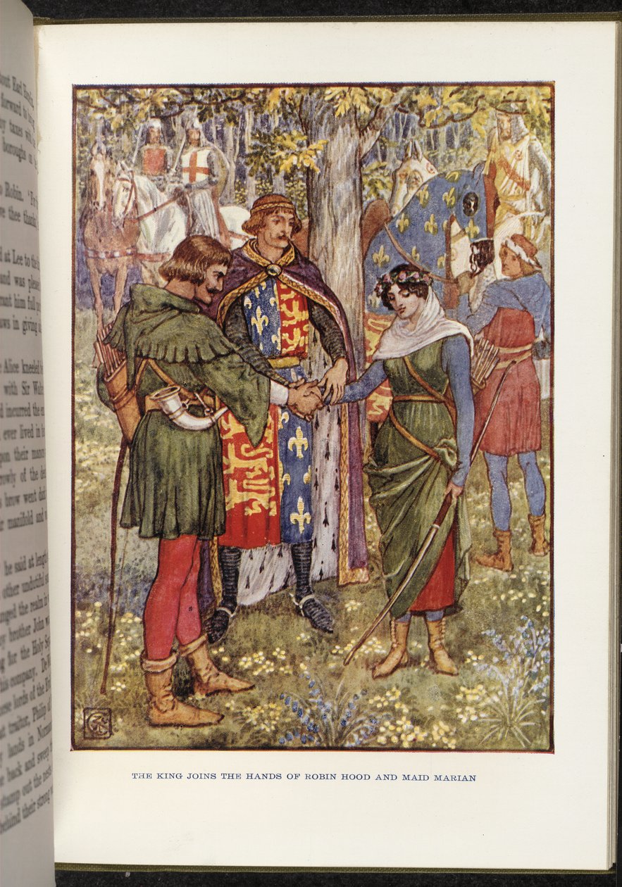 Robin Hood ja piika Marian tekijältä Walter Crane