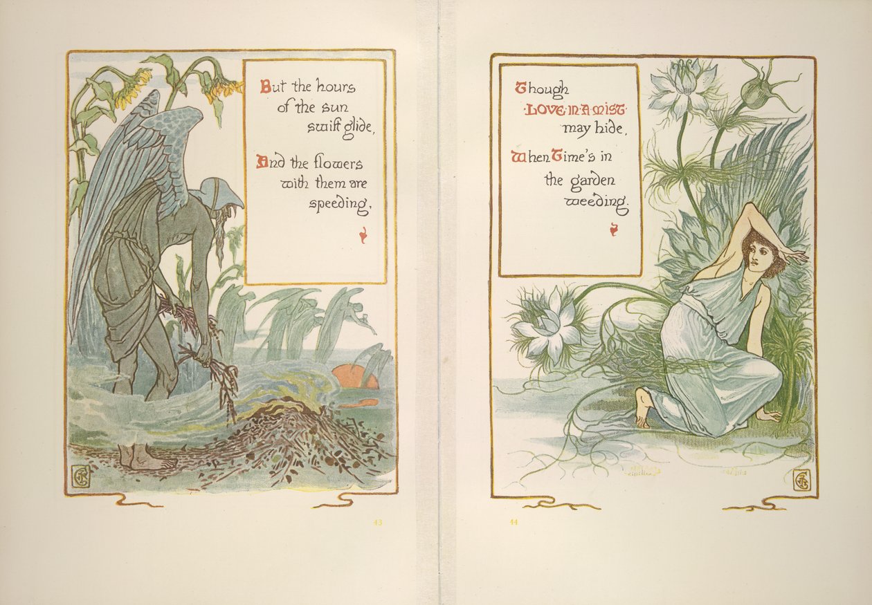 Auringonlasku ja rakkaus sumussa tekijältä Walter Crane