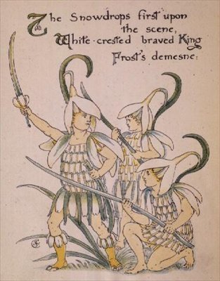Lumikello "Floran juhlasta" tekijältä Walter Crane