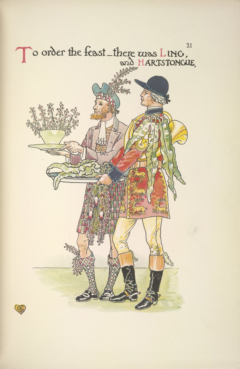 Kaksi palvelijaa, Ling ja Hartstongue tekijältä Walter Crane