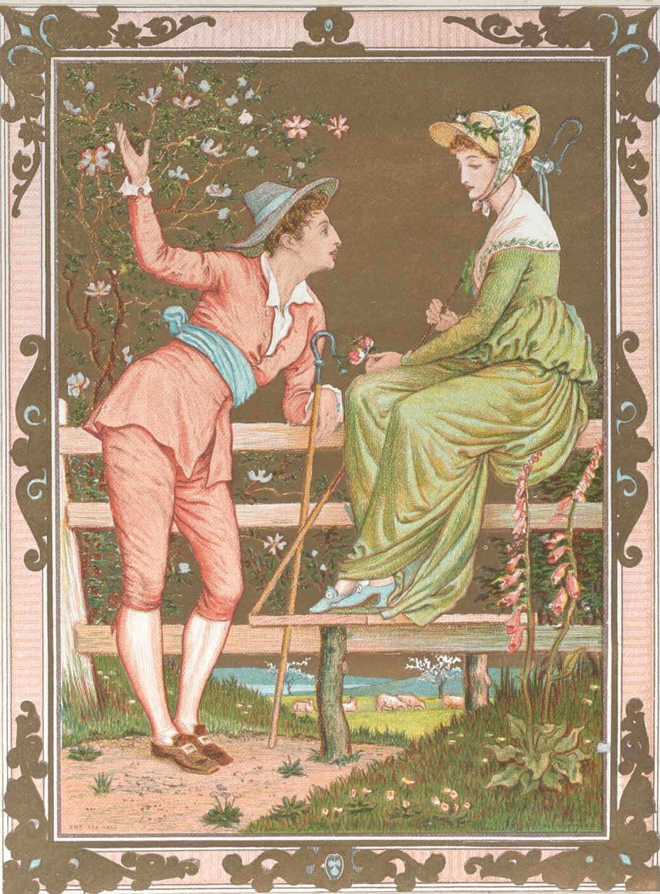 Ystävänpäivä, 1876. tekijältä Walter Crane