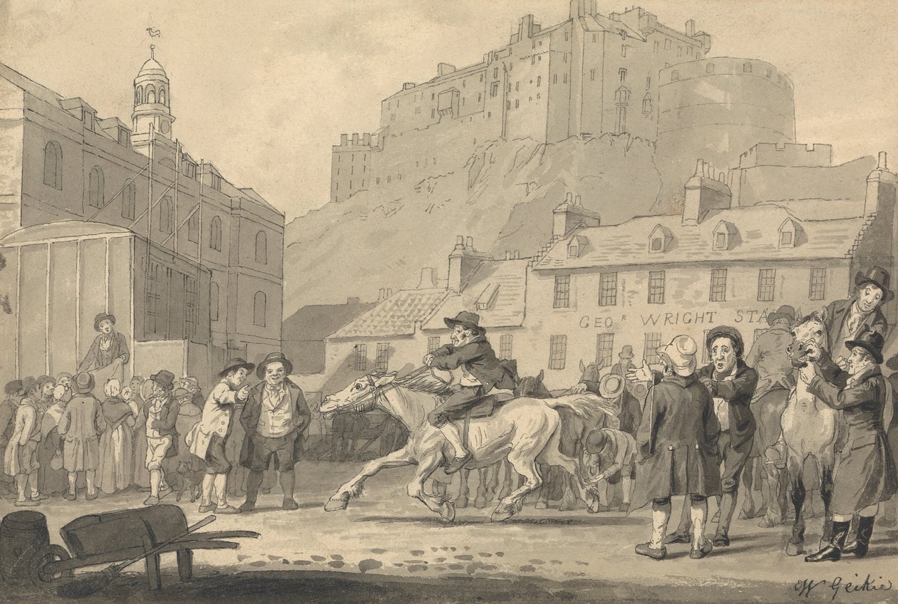 Edinburghin linna ja hevosmessut tekijältä Walter Geikie