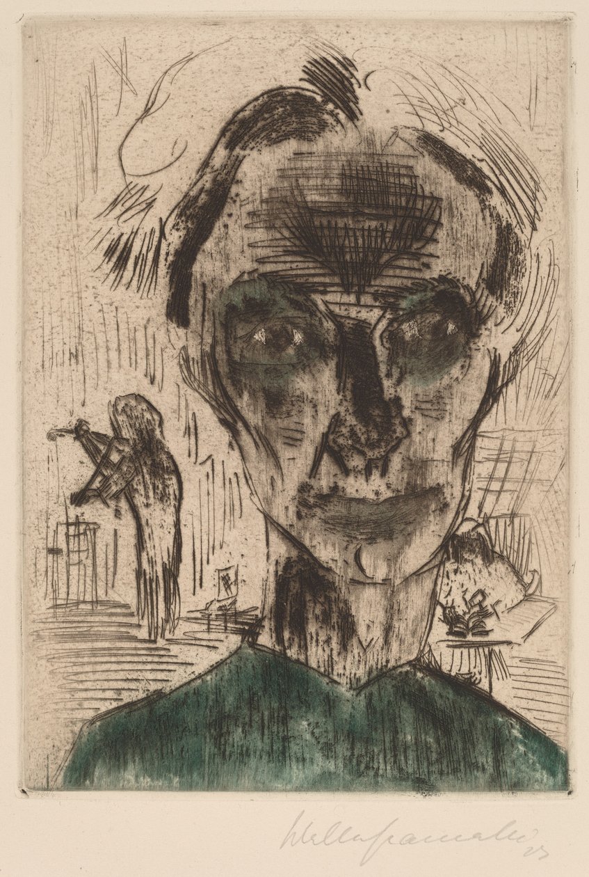 Mies huoneessa, Omakuva, 1922-1923. tekijältä Walter Gramatte